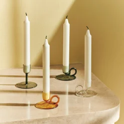 Hay - Tiny Candleholder - Straight - Aqua