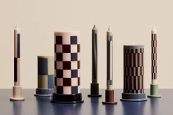 HAY - Tube Candleholder S - Concrete - Emerald Green