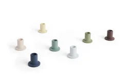 HAY - Tube Candleholder S - Concrete - Lys blå