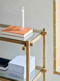 Hay - Woody Shelving 2.0 Column Low - Eg/glas - 3 glashylder