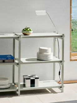 Hay - Woody Shelving 2.0 Column Low - Grå bøg - 9 hylder