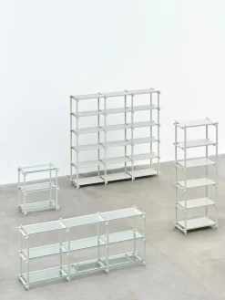 Hay - Woody Shelving 2.0 Column Low - Grå/Bøg - 3 hylder