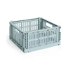 HAY Colour Crate - Medium Square - Dusty blue