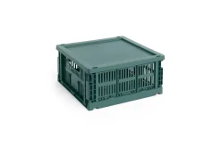 HAY Colour Crate - Medium Square - Dark green