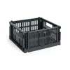 HAY Colour Crate - Medium Square - Charcoal