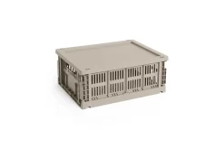 HAY Colour Crate Lid Plastic - Medium - Warm grey