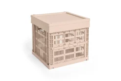 HAY Colour Crate Lid Plastic - Medium Square / Cube - Powder
