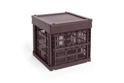 HAY Colour Crate Lid Plastic - Medium Square / Cube - Bordeaux