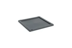 HAY Colour Crate Lid Plastic - Medium Square / Cube - Charcoal