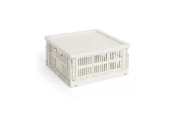 HAY Colour Crate Lid Plastic - Medium Square / Cube - Off-white