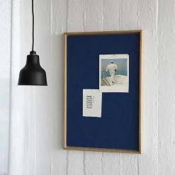 Hemverk - Opslagstavle m. akustiske egenskaber - Recy - Blå - 40x60