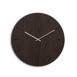 Hemverk - Vægur - Dark Oak - Mørk Eg/Sølv - Ø38 cm