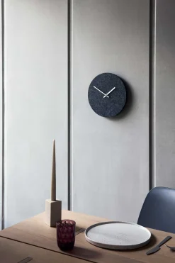 Hemverk - Vægur - Felt grå - Ø28 cm - Kobber visere