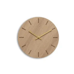 Hemverk - Vægur - Light Oak - Eg/Guld - Ø28 cm