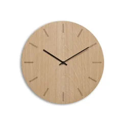 Hemverk - Vægur - Light Oak - Eg/Sort - Ø28 cm