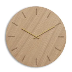 Hemverk - Vægur - Light Oak - Eg/Guld - Ø38 cm