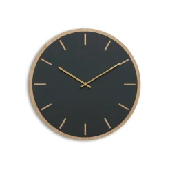 Hemverk - Vægur - Lys Eg/Mørkegrøn - Guld visere - Ø38 cm