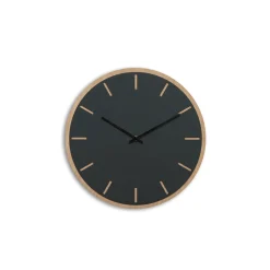 Hemverk - Vægur - Lys Eg/Mørkegrøn - Sorte visere - Ø28 cm