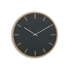 Hemverk - Vægur - Lys Eg/Mørkegrøn - Sølv visere - Ø38 cm