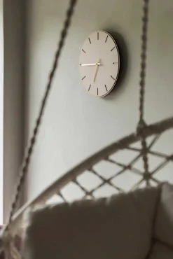 Hemverk - Vægur - Lys Eg/Powder Dusty Rose - Sølv visere - Ø38 cm