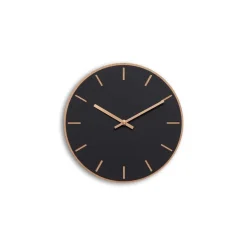 Hemverk - Vægur - Lys Eg/Sort - Kobber visere - Ø28 cm