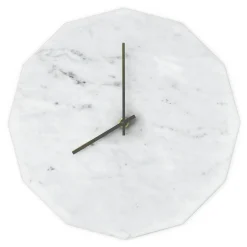 Hemverk - Vægur - Marble Bianco - Hvid/Sort - Ø28 cm