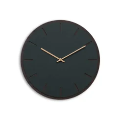 Hemverk - Vægur - Mørk Eg/Conifer Grøn - Kobber visere - Ø38 cm