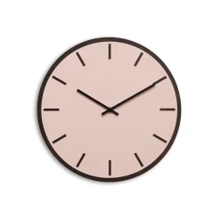 Hemverk - Vægur - Mørk Eg/Powder Dusty Rose - Sorte visere - Ø38 cm