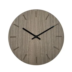 Hemverk - Vægur - Valnød - Ø38 cm - Sorte visere