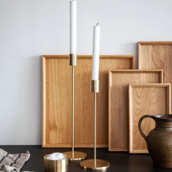 Hove Home - High Light lysestage - Messing - Højde 28 cm