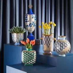 Jonathan Adler - Vase - Versailles Puzzle - 19,7 x 23,5 cm