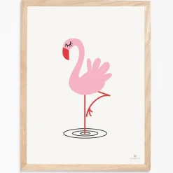 KAI Copenhagen - Plakat med flamingo - 50x70 cm.