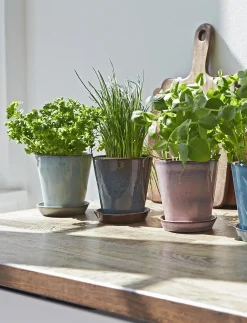 Knabstrup Keramik - urtepotteskjuler Ø 10.5 cm rose