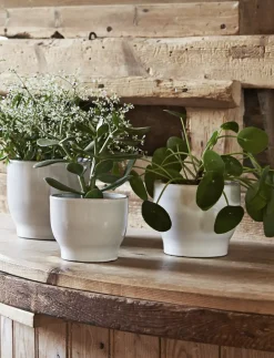 Knabstrup Keramik - urtepotteskjuler Ø 12.5 cm white