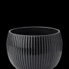 Knabstrup Keramik - urtepotteskjuler Ø 16 cm ripple black