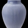 Knabstrup Keramik - vase H 27 cm ripple lavender