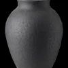 Knabstrup Keramik - vase H 27 cm black