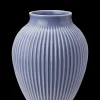 Knabstrup Keramik - vase H 20 cm ripple lavender