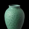 Knabstrup Keramik - vase H 12.5 cm verdigris green