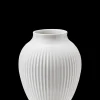Knabstrup Keramik - vase H 12.5 cm ripple white