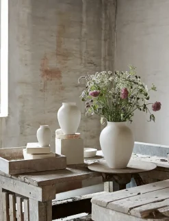 Knabstrup Keramik - vase H 27 cm white