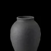 Knabstrup Keramik - vase H 12.5 cm black