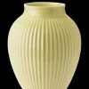 Knabstrup Keramik - vase H 27 cm ripple yellow