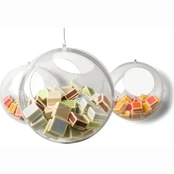 Koziol - Hanging display Orion - Large - transparent kugle - Sæt med 2 halvkugler