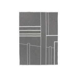 Kristina Dam - Architecture Throw, Sort Melange/Off-White