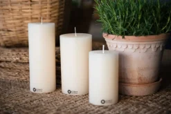 Kunstindustrien - Blok stearinlys - Hvid - 7 x 18 cm