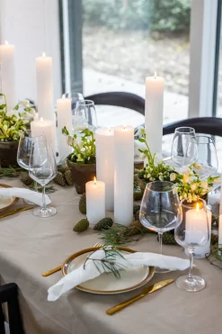 Kunstindustrien - Blok stearinlys - Hvid - 7 x 12 cm