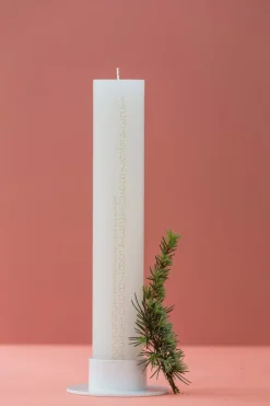 Kunstindustrien - Kalenderlys - Guld tal - 5 x 30 cm