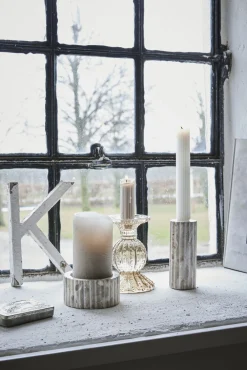 Lene Bjerre - Eliana lysestage 12,5 cm. sand marmor