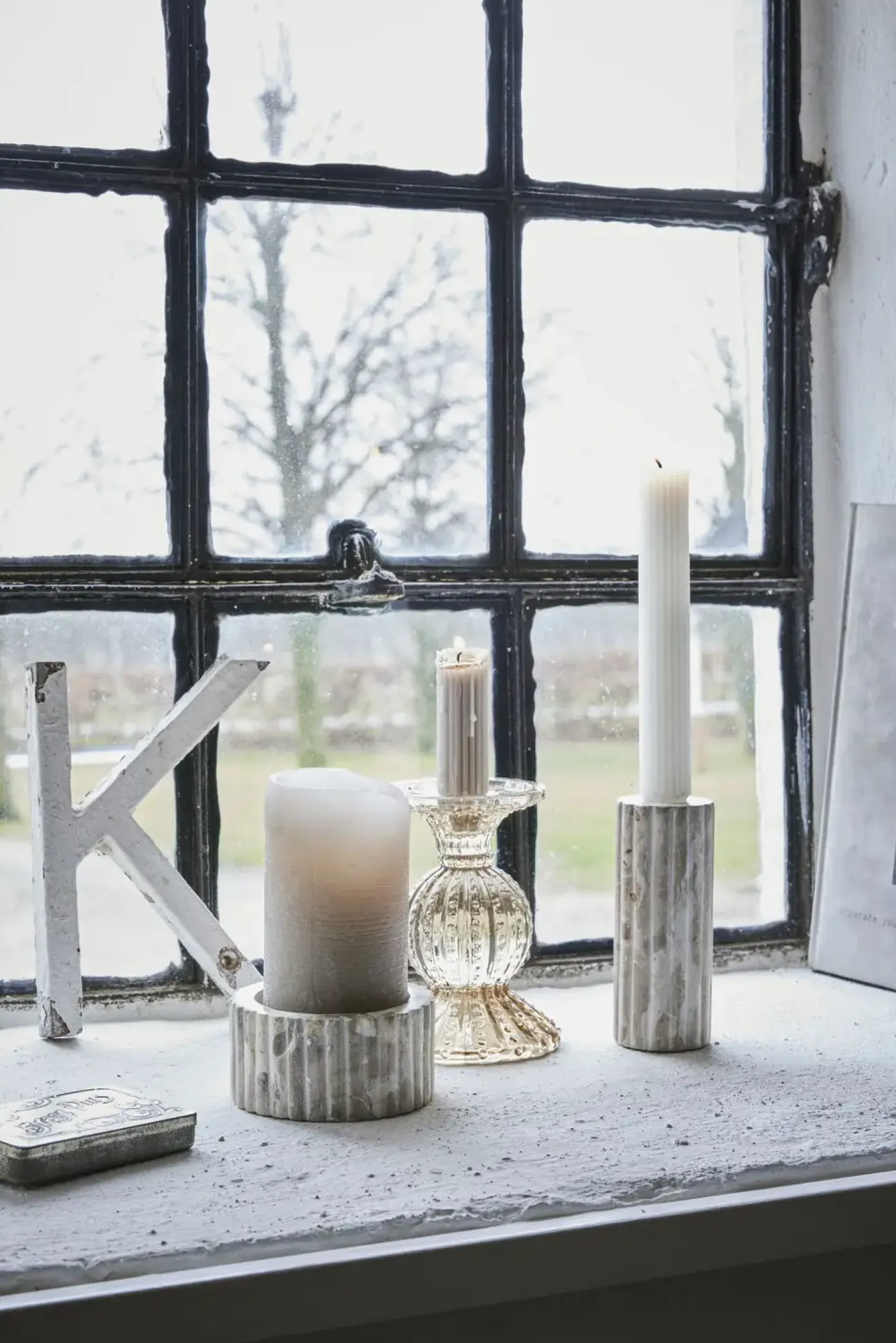 Lene Bjerre - Eliana stage til bloklys 5 cm. sand marmor